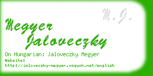 megyer jaloveczky business card